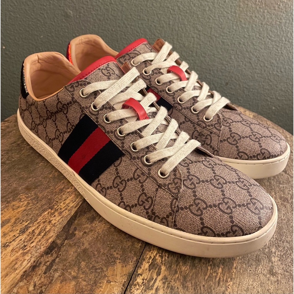Gucci Ace GG Supreme Men's Shoes Size 12